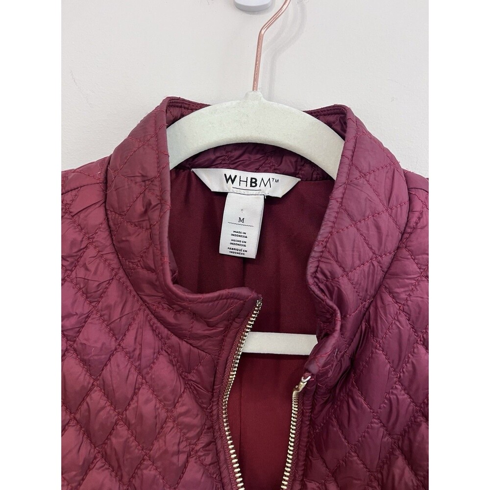 WHBM Womens Puffer Vest  Size Medium White House Black Market - Picture 2 of 6